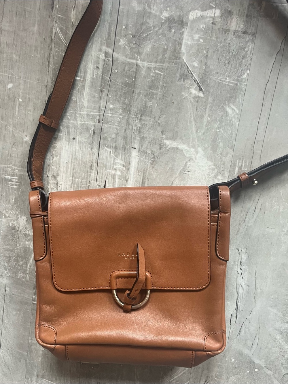 RADLEY London Leather Crossbody Bag in butterscotch exc Cnd